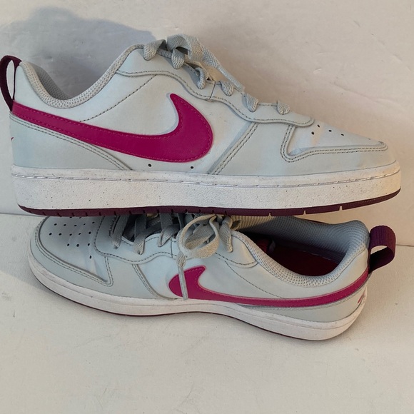 Nike Court Boroughs low 2 Platinum and Pink Athletic Size 5Y Sneakers - Picture 3 of 8
